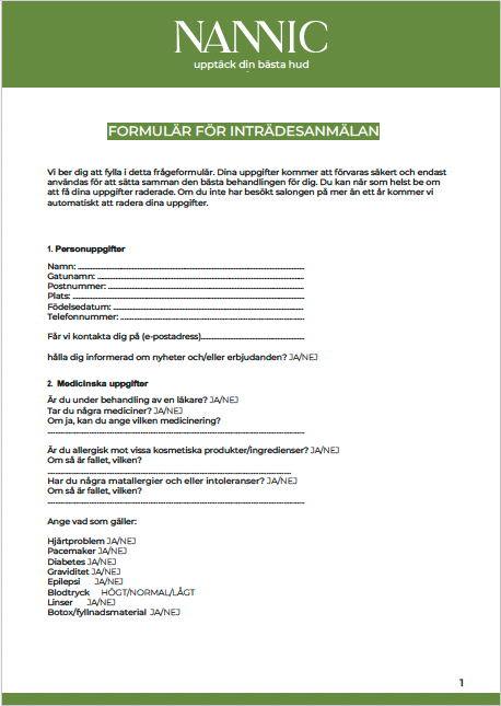 INTAKE NL